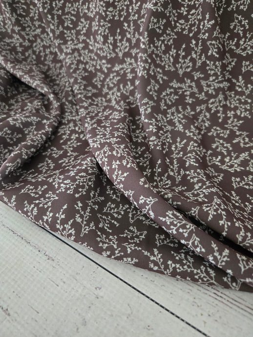 Brown Stem Print {by the half yard}