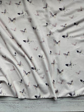 Exclusive Design- Barely Blush Butterfly Print Double Brushed Poly (DBP) Knit {by the half yard}