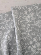 Sage & White Floral Opaque Swiss Dot 100% Polyester {by the half yard}