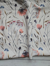 Tan Wildflower Print {by the half yard}