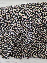 Black Petite Floral Print {by the half yard}