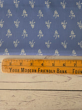 Periwinkle Symmetrical Stems Linen Look Poly {by the half yard}