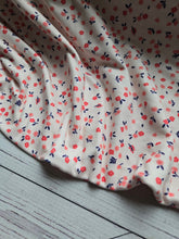 Petite Happy Coral Floral Double Brushed Poly (DBP) Knit {by the half yard}