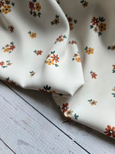 Cream, Rust & Mustard Floral Triple Georgette {by the half yard}