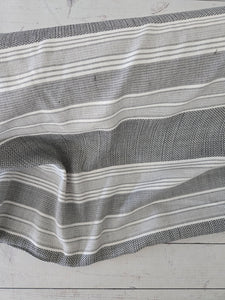 Charcoal Wide Stripe Cotton Blend {by the half yard}