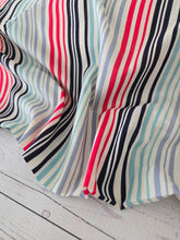 Red & Blues Stripes Cotton Blend {by the half yard}