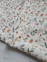 Cream Wildflower Stems Swiss Dot Knit {by the half yard}