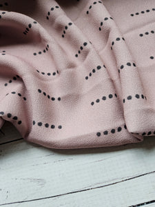 Exclusive Design- Rose Dust & Charcoal Dots {by the half yard}