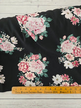 Black & Pink Floral {by the half yard}