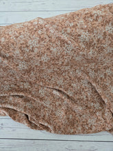 Peach & Brown Floral Rayon Crepe {by the half yard}