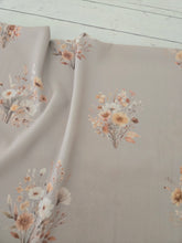 Exclusive Design- Light Tan Medium Meadow Floral Collection Print {by the half yard}
