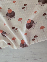 Hedgehogs & Mushrooms Swiss Dot Knit {by the half yard}