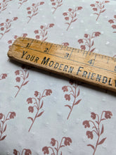 White & Rose Symmetrical Floral Branch Opaque Petite Swiss Dot 100% Polyester {by the half yard}