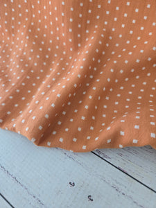 Pumpkin Petite Squares Double Gauze Cotton {by the half yard}