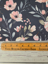 Charcoal & Pink Floral {by the half yard}