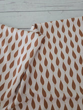 Cream Tan Symmetrical Leaf Print {by the half yard}