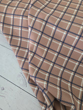 Caramel, Cream & Navy Plaid Print {by the half yard}