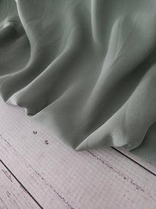 Solid Sage Triple Georgette {by the half yard}
