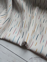 *REMNANT* 2 Yds- Cream & Retro Dashes Triple Georgette