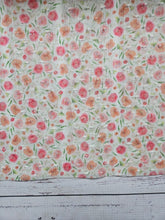 Exclusive Design- Bright Petite Watercolor Floral Swiss Dot Cotton {by the half yard}