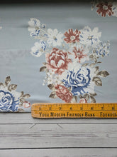 Dusty Blue Large Floral {by the half yard}