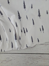 Ivory & Black Tree Print Double Brushed Poly (DBP) Knit {by the half yard}