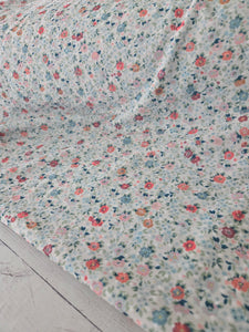 Petite Vintage Floral Swiss Dot Knit {by the half yard}