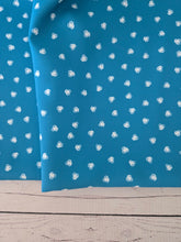 Summer Teal Scribble Dot Pinstripe Poly {by the half yard}