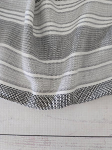 Charcoal Wide Stripe Cotton Blend {by the half yard}