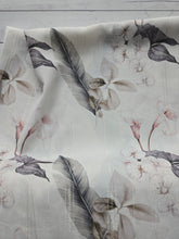 Tropical Botanical Floral Print Lurex Poly {by the half yard}