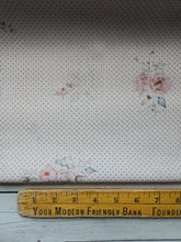 Exclusive Design- Cream & Black Pin Dot Floral Crinkle Georgette {by the half yard}