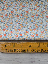 Orange & Yellow Petite Floral Pinstripe Poly {by the half yard}