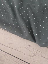 Dark Green Polka Dots Poly Slub {by the half yard}