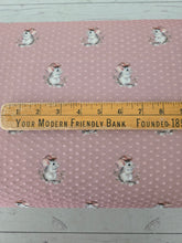 Exclusive Design- Rose Pink Mouse Print Swiss Dot Knit {by the half yard}