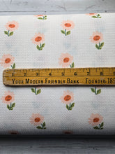 Happy Peachy Daisies Textured Knit {by the half yard}