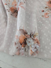Exclusive Design- Medium Harvest Watercolor Floral Collection Swiss Dot Chiffon {by the yard}