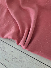 Rose Pink Circle Opaque Swiss Dot 100% Polyester {by the half yard}