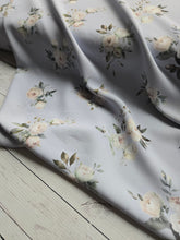 Exclusive Design- Light Blue Romantic Floral Print {by the half yard}