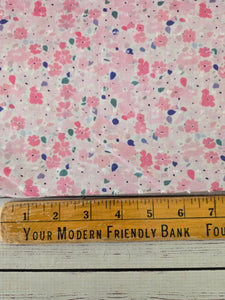 Shades of Pink Ditzy Floral Swiss Dot Cotton {by the half yard}