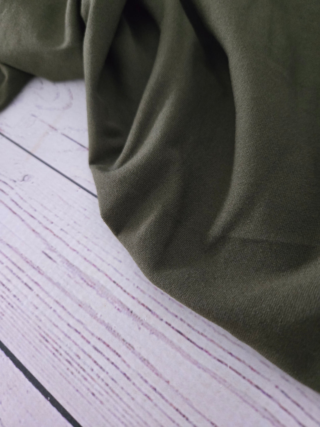 Solid Olive Double Brushed Poly (DBP) Knit {by the half yard}