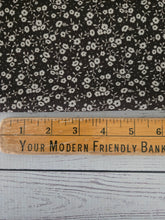 Petite Dark Brown Floral Crinkle Georgette {by the half yard}