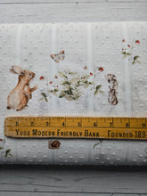 Bunnies & Strawberry Print Swiss Dot Cotton {by the half yard}