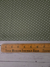 Dark Sage Polka Dot Print {by the half yard}
