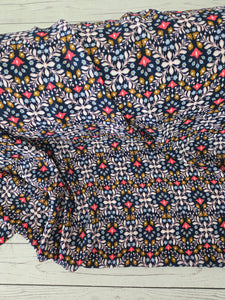 Navy Geometric Print {by the half yard}