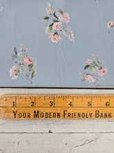 Exclusive Design- Vintage Blue & Pink Floral {by the half yard}