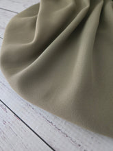 Solid Khaki Green Triple Georgette {by the half yard}