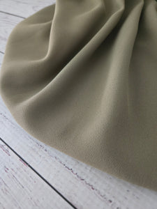 Solid Khaki Green Triple Georgette {by the half yard}