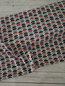 Black & Rust Mod Half Dot Print {by the half yard}