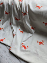 Summery Crab Print Cotton Spandex Knit {by the half yard}