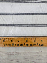 White & Black Horizontal Stripe Cotton Blend {by the half yard}